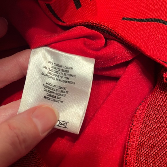 Red Tricotto Glam Dress with Black Accents - Picture 10 of 12